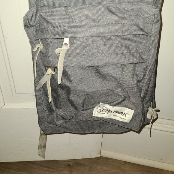eastpak usa products for sale | eBay VTG Eastpak Backpack Gray Color USA Made 2 Outside Zipper Pockets